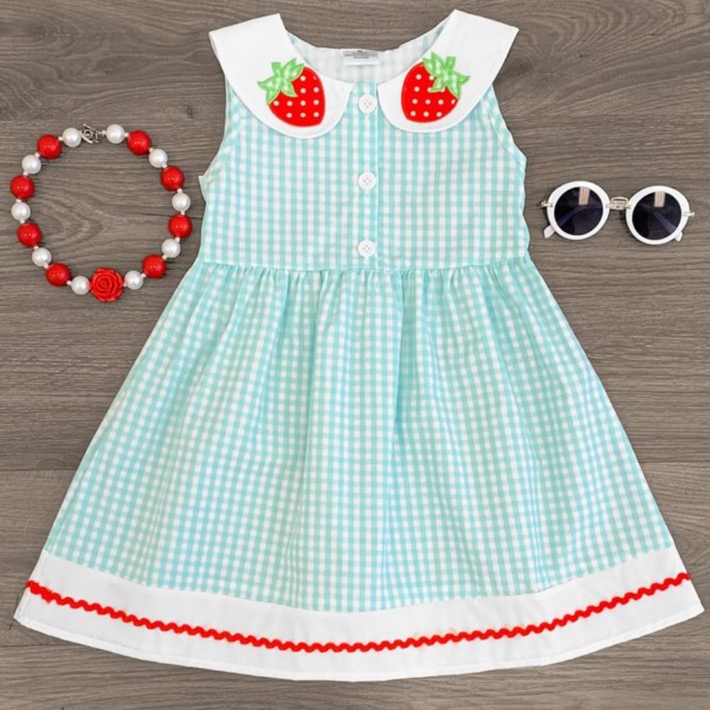 *BRAND NEW* Strawberry Gingham Dress